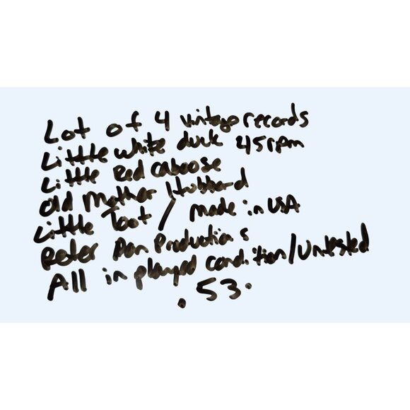 Vintage Peter Pan Records Childrens 45 RPM Lot - Little Toot Old Mother Hubbard - Picture 9 of 9